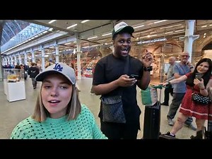 Random...Train Station GUY starts singing with me ON PUBLIC PIANO! Adele - Easy On Me (Allie Cover)