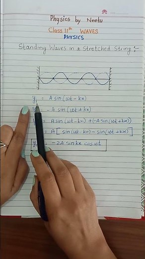 Standing waves in Stretched string #physics #class11 #wave #standingwave