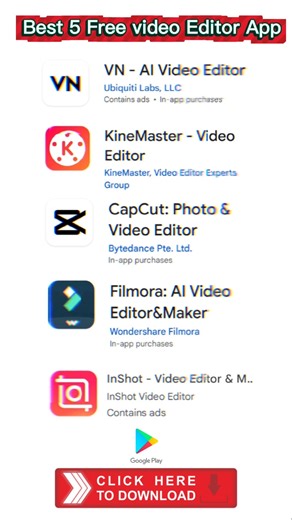 Best 5 📸 Video Editor Apps जो आपको फ्री में देंगे Advance Level Editing | 🔥5 Free video Editing App