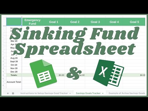 Make a Sinking Fund Spreadsheet in Google Sheets and Excel