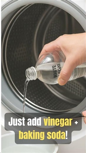 Smelly Washing Machine? Fix It in 1 Cycle! 🧼#LifeHack #CleaningHack #WashingMachine #HomeTips