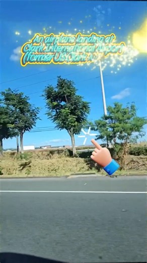 An airplane landing at Clark International Airport (former US Clark Air Base)