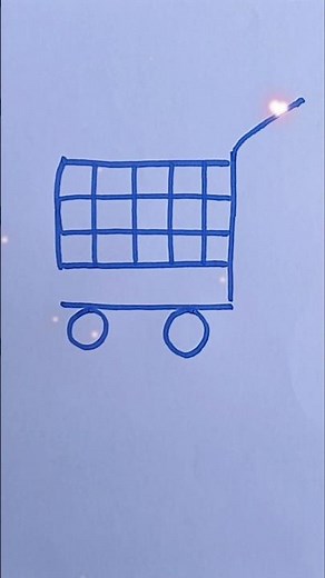 How to Draw a Simple Shopping Cart 🛒 #HowToDraw #ShoppingCartDrawing #EasyDrawing #SimpleDrawing