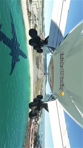 Emirates 777 Airplane Landing Sequence