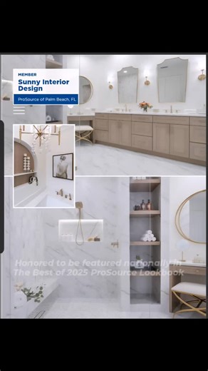 Julie☀️Residential Interior Design in West Palm Beach FL on Instagram: "We are honored to be featured nationally in the Best Projects of 2025 ProSource Lookbook! Thank you @prosource_wholesale @prosourceofpalmbeach for assisting us in supplying top quality materials and first class customer service that is a vital part of making our projects a success! We love having you as our partner! Link in bio to the lookbook. Key design elements to make this a functional zen spa retreat: ✔️ earth tone colo