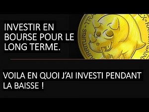 Investir en bourse pour le long terme: voilà en quoi j'ai investi pendant la baisse!