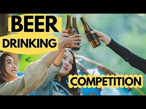 Women beer drinking competition | Beer bottle challenge