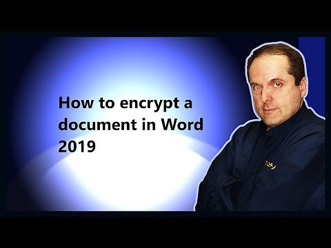 How to encrypt a document in Word 2019