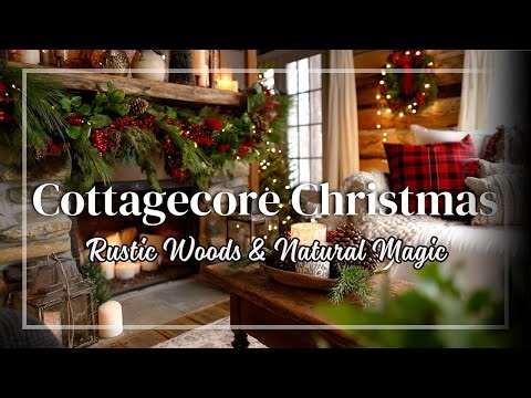 Cozy Cottagecore Christmas | Rustic Woods, Warm Lights, and Natural Holiday Magic