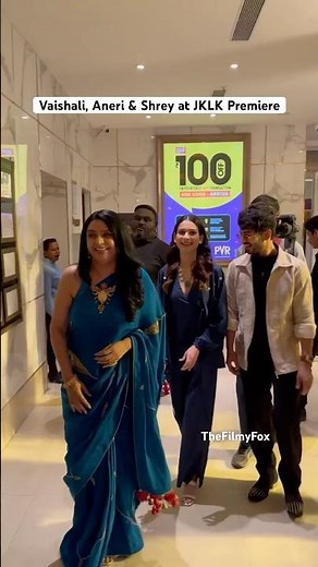 Vaishali Thakkar, Aneri Vajani & Shrey Maradiya spotted at the JKLK premiere ✨🎬
