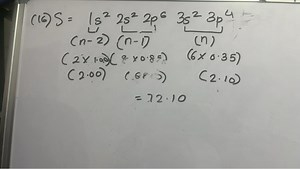 Given:Electron configuration of sulfur: 1s^2\,2s^2\,2p^6\,3s^... | Filo