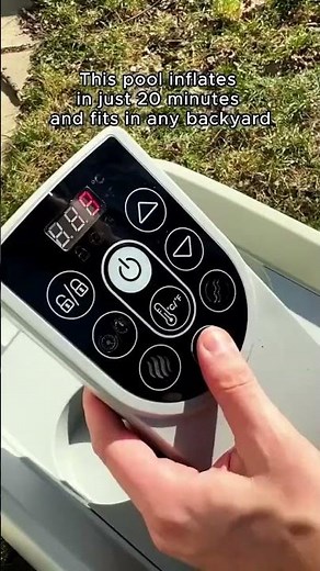 An inflatable hot tub that sets up in 20 minutes - 130 bubble jets, heats to 104 degrees