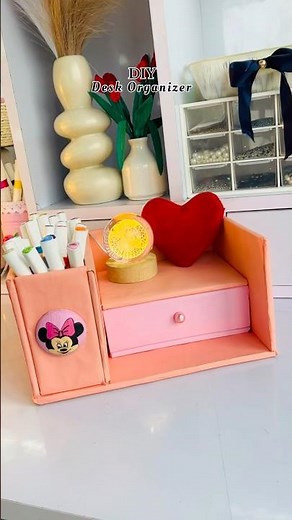 Diy desk organizer #diy #shorts #craft #viral #viralreels #trending #organizer