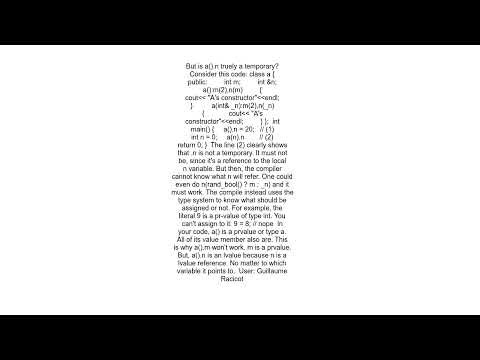 Why is a reference type an lvalue when accessed with a temporary object