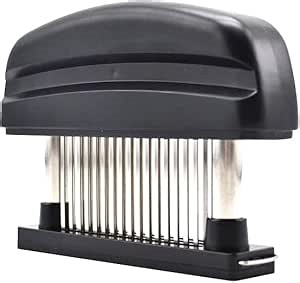 Meat Tenderizer with 48 Stainless Steel Blades & Detachable Bottom for Deep Cleaning Sanitary/Kitchen Cooking Gadgets with Razor Sharp Needle for Beef, Turkey, Chicken, Steak, Veal, Pork, Fish