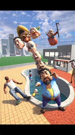 Franklin Vs Giant John In Indian Bike Driving 3D #shortsfeed