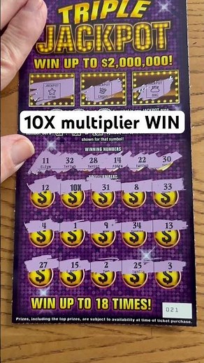 10X winner on Florida Lottery triple jackpot tickets #scratchers #fun #scratchofftickets ￼