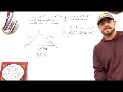 Law of Cosines (SAS) Solve Triangles