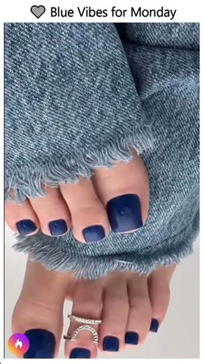 💙 Blue Tone Nail Art 💅 Calm, Cool #beautyfocus #foot #sportychic #chictoes #nailfocus #stylevibes