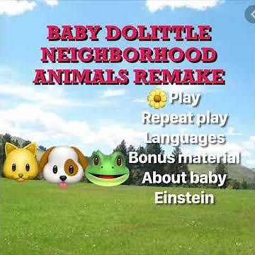 Baby Dolittle neighborhood animals remake dvd menu
