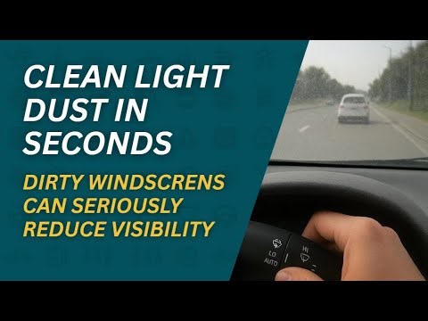 How to Safely Clean Light Dust from Your Car Windscreen and Why It Matters #drivingtips
