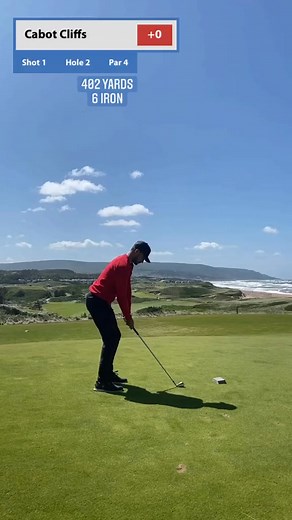 2nd at Cabot cliffs! #golf #golfing #golftiktok #trending #golfinstruction #cabot #golftip #golftips #canada #golfr #golfpro #golfer #novascotia #pro | Michaelcaangolf