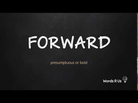 How to Pronounce FORWARD in American English