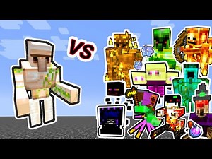 Mutant Iron Golem Vs. Mutated Mobs in Minecraft