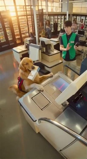Dog Casually Uses Self-Checkout Alone