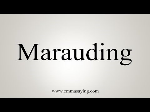 How To Say Marauding