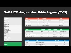 Build CSS Responsive Table Layout [ENG]