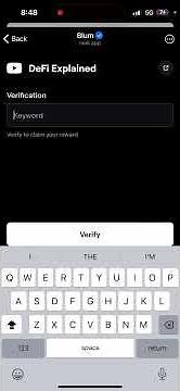 Defi Explained Blum Video Code |Defi Explained Blum Today Verification Keyword | Defi Explained Code