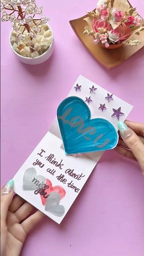 DIY Pop Up Card idea 💕 #shorts #diy #craft