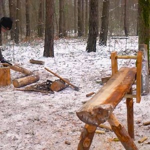 62K views · 1.5K reactions | Using Hand Tools to Survive the Winter in an Off-Grid Log Cabin A little house amid the woods | Bushcraft Squad | Facebook