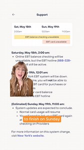 New York EBT cards won’t work on May 19th until after 11am. 🚨 New York is transitioning to a new EBT system on Sunday, May 19th at 12:01am, so be sure to plan ahead for this disruption. 🗣️ Share this video with friends and family to spread the word! #providers #Providersapp #ebt #ebtbenefits #ebtcard #newyork #newyorkebt #nyc #snap #foodstamps | The Propel App