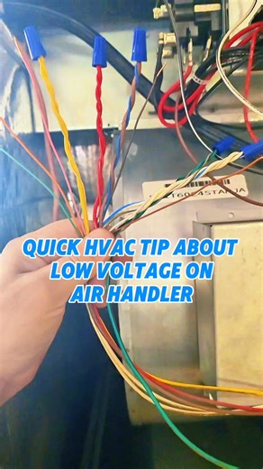 Hvac_Tips on Instagram: "HVAC tip about low voltage on Air Handler #HVACExperts #hvactechnician #hvaclife Disclaimer: this is advice from a professional to professionals don't try this at home"