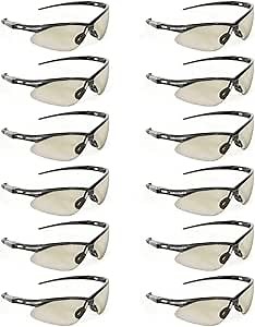 Malta Dynamics APEX Safety Glasses – Anti Scratch and Anti Fog Protection, Construction Safety Glasses for Men and Women, ISEA & ANSI Z87 Compliant (Indoor/Outdoor, 12 Pairs)