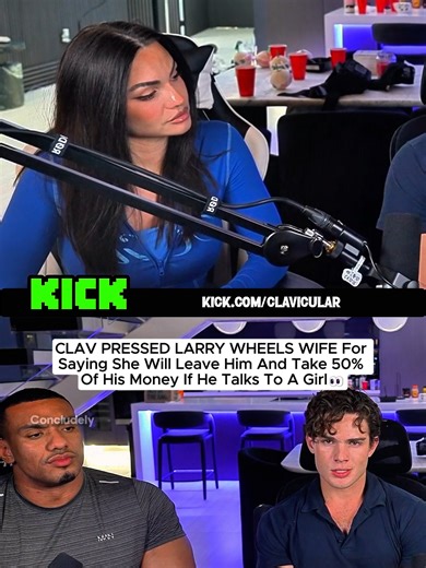 CLAV PRESSED LARRY WHEELS WIFE For Saying She Will Leave Him And Take 50% Of His Money If He Talks To A Girl👀#clavicular #larrywheels #fyp #viral