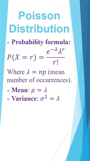 poisson distribution probability formula short