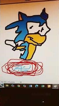 intenté dibujar a Sonic en paint XD #art #digitalart #illustration #artist #fanart #microsoftpaint