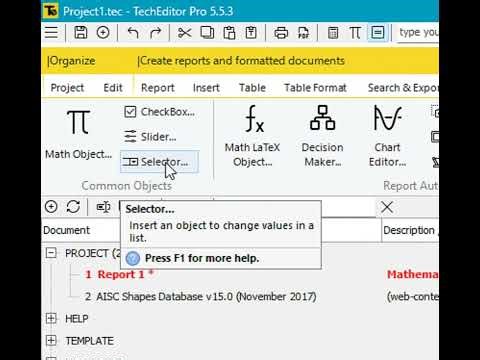 How to use AISC Shapes Database in TechEditor