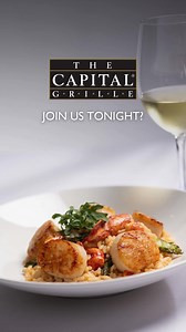 Beautifully Seared Scallops with Maine Lobster and Asparagus Risotto and your name on the reservation — because moments like this deserve to be savored. | The Capital Grille