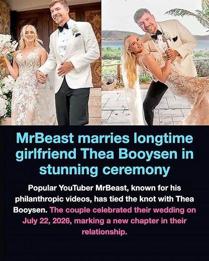 MrBeast marries longtime girlfriend Thea Booysen in stunning ceremony