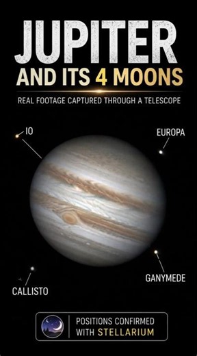 Jupiter, Io, Europa, Ganymede & Callisto | Real Footage 🔭