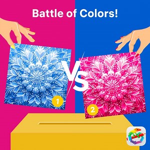 1.8K reactions · 36 shares | Show us your preference  The color that fits this mandala pic better is… | Pixel Art - Color by Number | Facebook