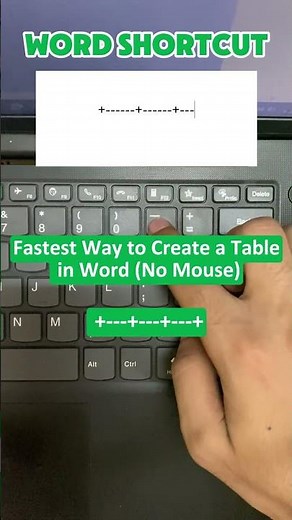 ⚡️ Stop Clicking! Create Tables in Word With This Keyboard Trick #wordtips #shortcuts #wpsoffice