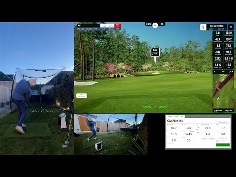 GSPro Practising approach shots