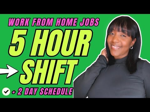 🏆 SHORT 5 Hour Shift + 2 Day Schedule | Part Time Work From Home Jobs 2026