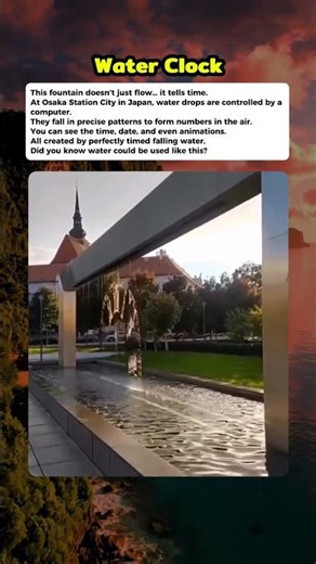 The Fountain That Displays Time With Water #curiosity #mistery