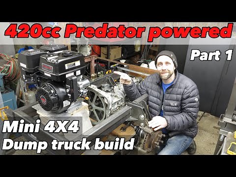 420cc Predator powered articulating 4x4 dump truck build part 1